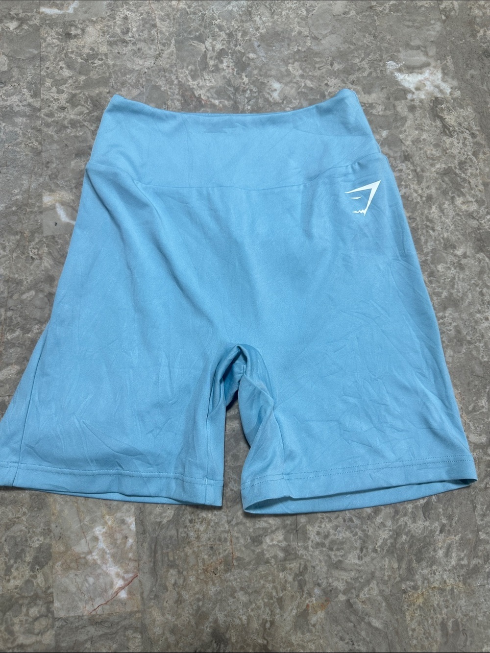 Gymshark Women’s High-Waist Bike Shorts in Light Blue